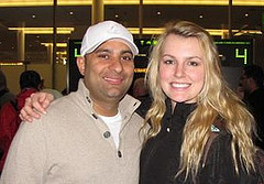 MTC-W 08 Katie Starke with Russell Peters after the Junos